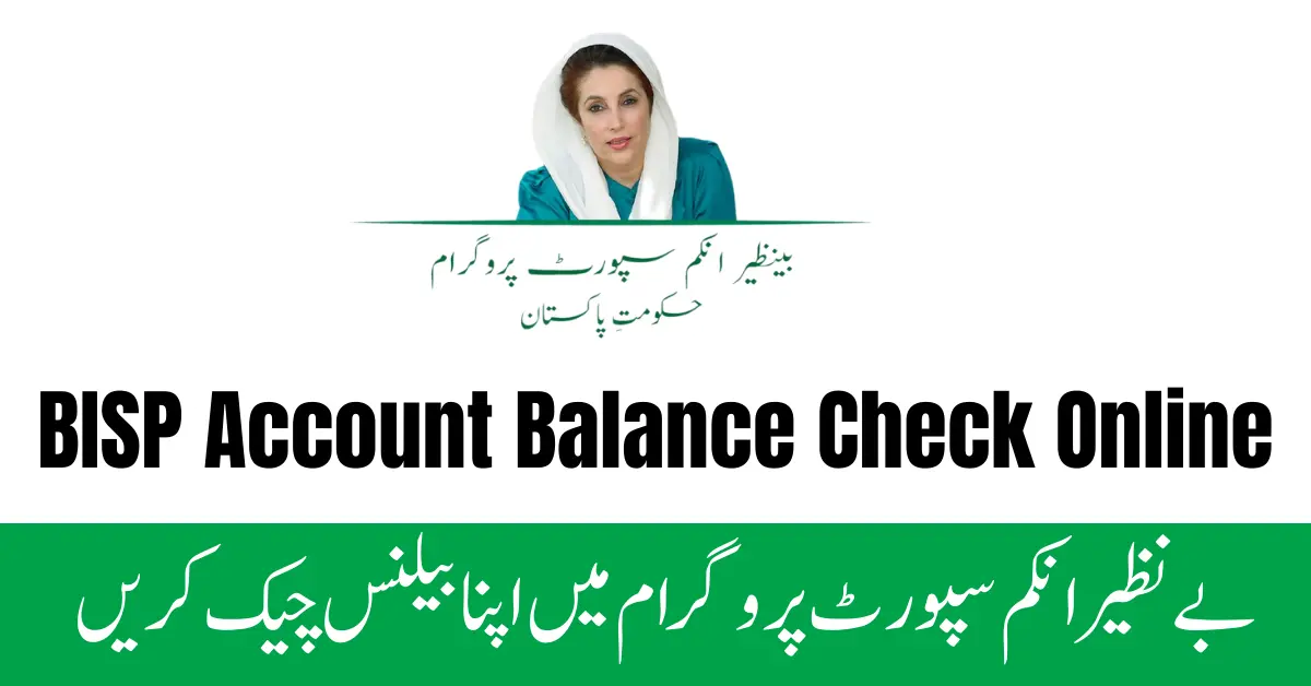 Benazir Income Support Program Account Balance Check Online