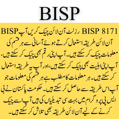 Portal 8171 BISP Result Check Online Latest Update 2024